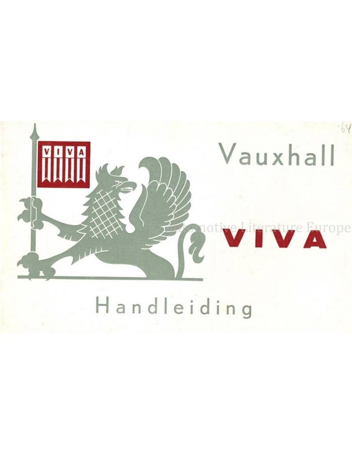 1964 VAUXHALL VIVA INSTRUCTIEBOEKJE NEDERLANDS, Autos : Divers, Modes d'emploi & Notices d'utilisation
