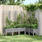 vidaXL Plantenbak met latwerk 160x120x142 cm polypropeen, Tuin en Terras, Verzenden, Nieuw