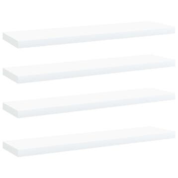 vidaXL Wandschappen 4 st 40x10x1,5 cm bewerkt hout wit, Verzenden