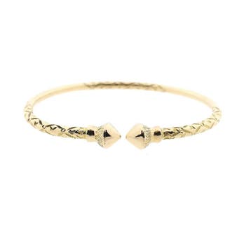 Gouden klemarmband; 14 karaat; Ø 61 mm (Schakelarmband), Handtassen en Accessoires, Ophalen of Verzenden, Gebruikt, Goud, Goud