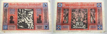 500 Milliarden Mark 1922-10-21 Stadtsparkasse Bielefeld, Verzenden