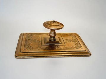 Art Deco Deurklink - 1920s Art Deco Solid Copper Door Knob &