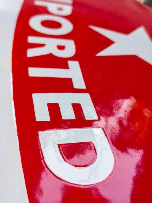 Heineken Holland geïmporteerd bier emaille bord -, Antiek en Kunst, Antiek | Wandborden en Tegels