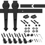 Lendo Online Schuifdeur Beslagset 200cm Zwart Staal, Verzenden, Nieuw