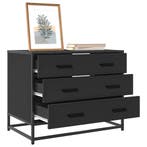 vidaXL Ladekast 70x41x56 cm bewerkt hout zwart, Verzenden, Nieuw