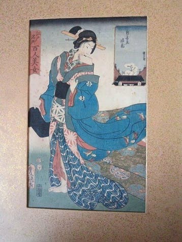 One Hundred Beauties at Famous Sites of Edo - Utagawa