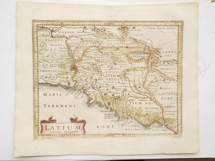 Italië - West Italië; Cluver - Latium, Vestini, Campani -, Boeken, Atlassen en Landkaarten