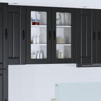 vidaXL Vaatwasserpaneel Lucca 2 pcs Zwart 40 x 31 x 80 cm, Huis en Inrichting, Kasten | Overige, Verzenden, Nieuw