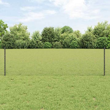 vidaXL gelast draadhek met palen 50 x 0,6 m PVC-Coated Staal, Verzenden, Nieuw
