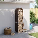 vidaXL Haardhoutopslag 40x45x170 cm gegalvaniseerd staal, Verzenden