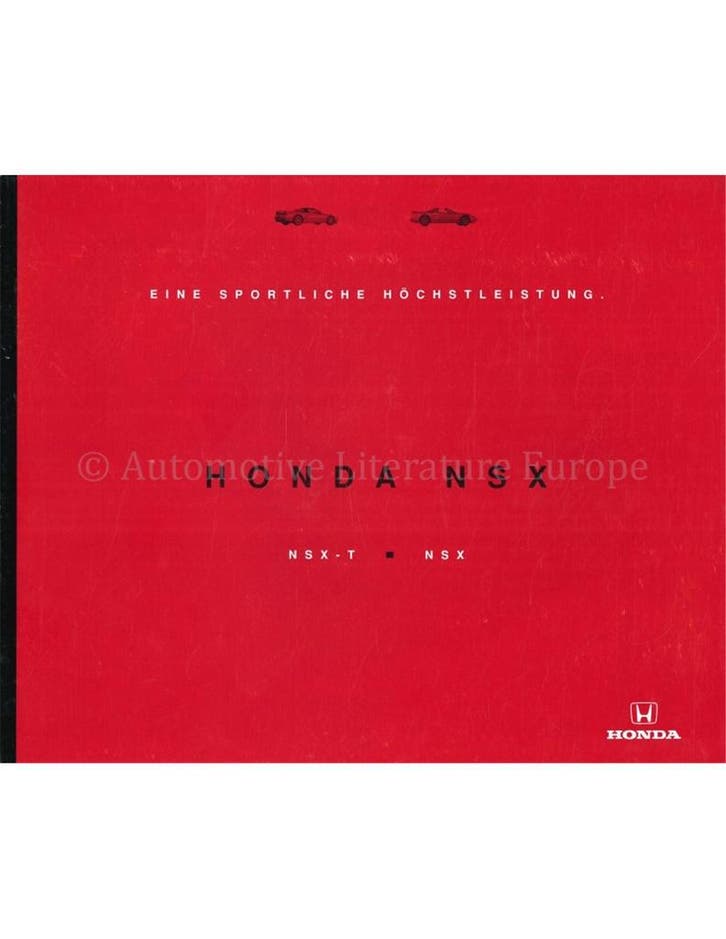 1995 HONDA NSX-T | NSX BROCHURE DUITS, Boeken, Auto's | Folders en Tijdschriften