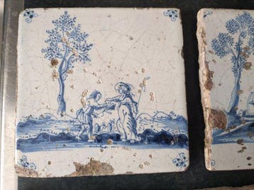Tegel (6) - 1750-1800 - Antieke Delfts blauwe teg, Antiek en Kunst