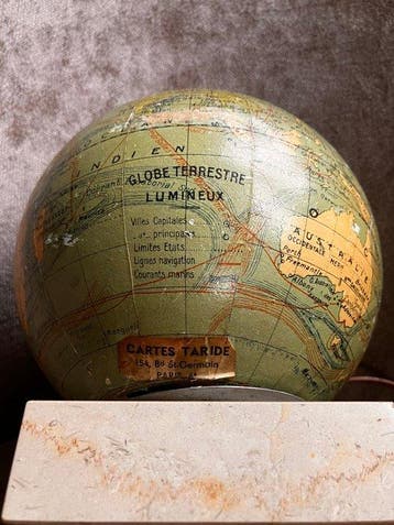 Terrestrial table globe - Cartes Taride Paris - Verlichte