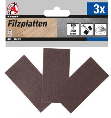 Viltglijder platen bruin 100 x 200 mm 3-delig, Auto diversen, Aanhangers en Bagagewagens, Verzenden, Nieuw