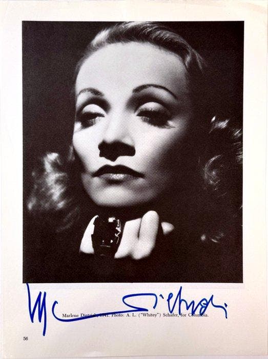 Marlene Dietrich – Authentic Signed Photo – Golden Age, Collections, Cinéma & Télévision
