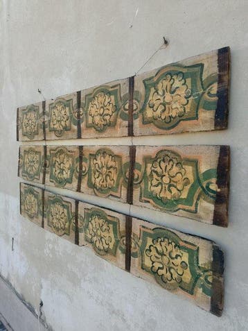Decoratief ornament (3) - Italië - plafondplanken
