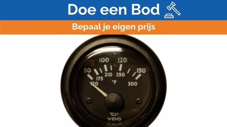 Bieden: VDO N02 120 402 oil pressure gauge 24V black, Watersport en Boten, Bootonderdelen, Ophalen of Verzenden