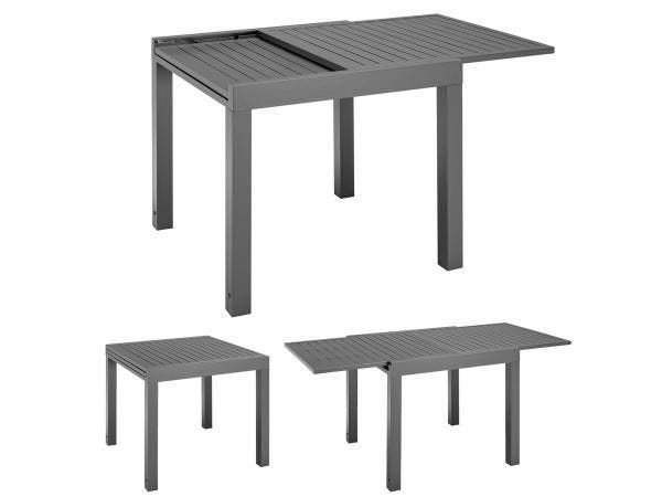 Veiling - Uitklapbare Tuintafel Laki - 80 x 80 cm - Antracie, Tuin en Terras, Tuintafels