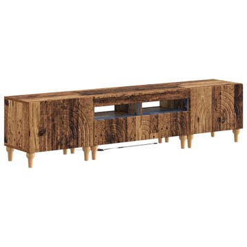 vidaXL 3-delige LED TV-kast Oud hout Bewerkt hout, Verzenden, Nieuw