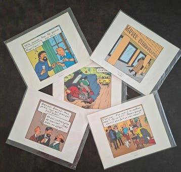 Tintin - 15 Lithographies Scènes des albums Tintin - 15, Livres