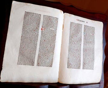 Nicolaus de Lyra - Sheet from Incunable Biblia (Machabeorum)