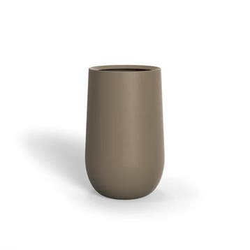 Polyester plantenbak Lora Ø50x80cm - Met bodem, Kunststof, Minder dan 60 cm, Rond, Nieuw