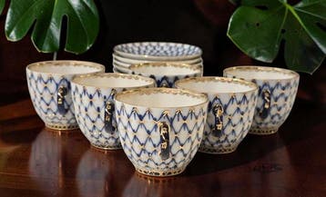 Lomonosov Imperial Porcelain Factory - Koffieservies voor 6