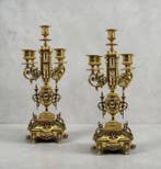 Kandelaber - Brons - Cinco Brazos - Hoogte : 47 cm, Antiek en Kunst