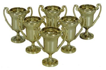 Uitdeelcadeautjes Trofeeen 6cm 6st, Verzenden, Nieuw