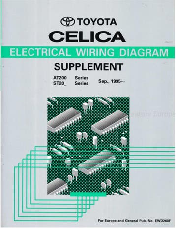 1995 TOYOTA CELICA ELECTRISCH SCHEMA WERKPLAATSHANDBOEK