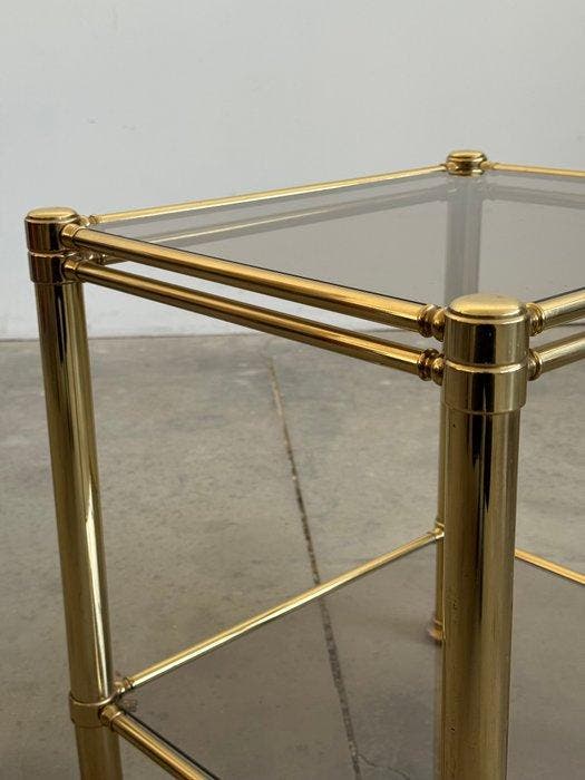 Centre de table - Laiton, Verre - Table basse vintage en, Antiquités & Art, Art | Objets design