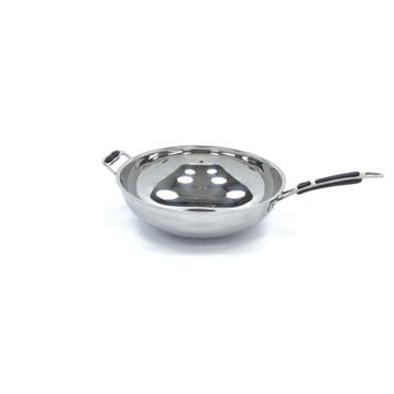Wokpan RVS Inductie | Ergonomische handvatten | Naadloze, Verzenden, Nieuw in verpakking