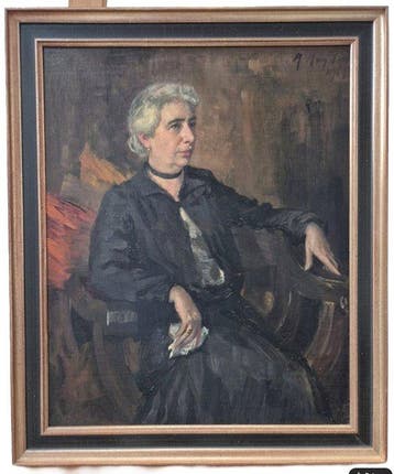 Duitse school (XX) - Portrait einer älteren Dame - NO