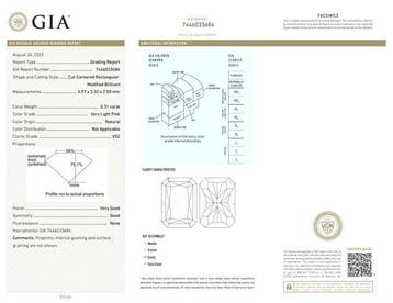 1 pcs Diamant (Natuurlijk gekleurd) - 0.31 ct - Radiant -, Nieuw