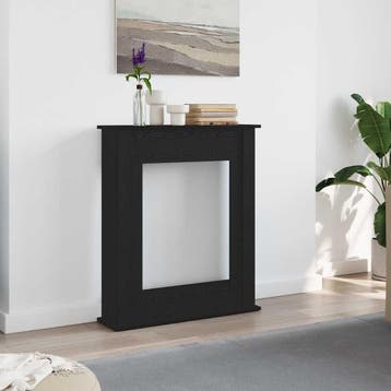vidaXL Haardombouw Zwarte Eiken 75x20x87,5 cm Engineered, Huis en Inrichting, Verzenden, Nieuw