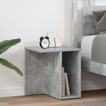 vidaXL Bijzettafel 2 st Beton Grijs 37 x 32 x 40 cm Bewerkt, Verzenden, Nieuw