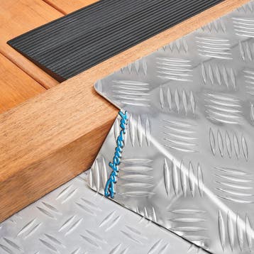 Datona Aluminium drempelhulp kort 6 - 9 cm & rubberen, Ophalen of Verzenden, Nieuw