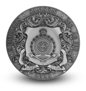 Niue. 5 Dollars 2023 – Samson – 2 oz Silver coin – Ag .999 –