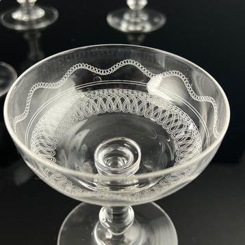 Val Saint Lambert - Drinkservies (8) - Lothaire - Belle