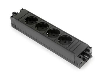 Bachmann Tredebasis 4x 230V RA GST In/Uit Zwart (Europese, Verzenden, Nieuw