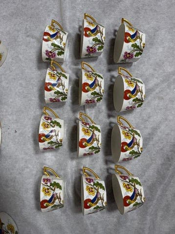 Japans handgeschilderd porselein - Theeservies (15) -, Antiek en Kunst