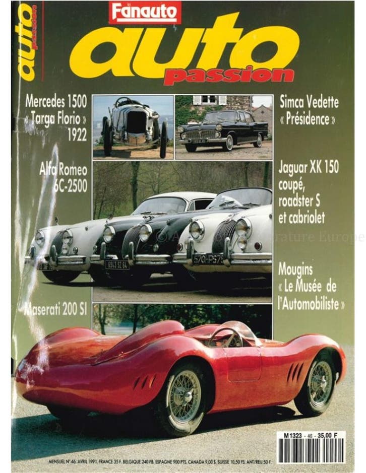 1991 AUTO PASSION TIJDSCHRIFT 46 FRANS, Livres, Autos | Brochures & Magazines, Enlèvement ou Envoi