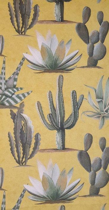 Exclusieve stof met realistische cactussen - Artmaison, Antiek en Kunst, Antiek | Tapijten, Tafelkleden en Textiel