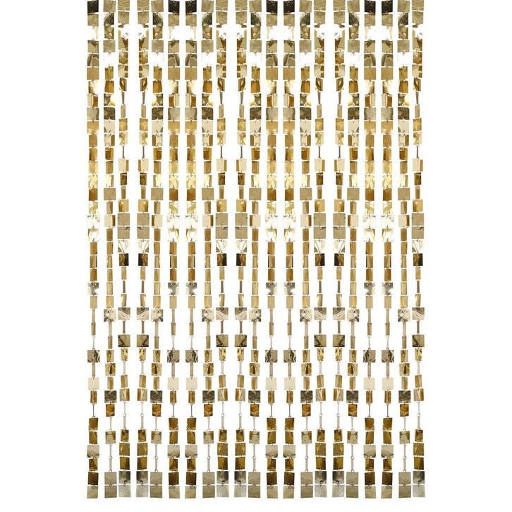 Gouden Deurgordijn 96cm, Hobby en Vrije tijd, Feestartikelen, Nieuw, Verzenden
