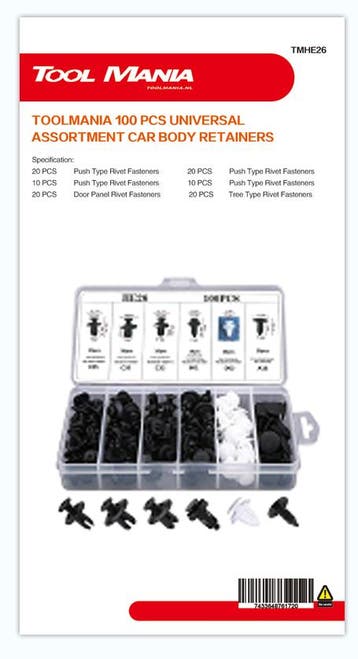 TM 100 Delige Assortiment bekleding Clips  MIX, Verzenden, Nieuw