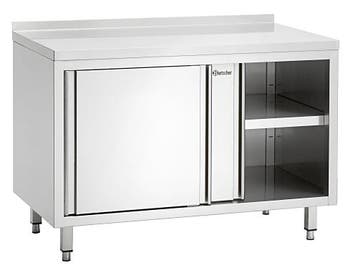 Werkbank RVS met 2 schuifdeuren en achteropstand | 700mm, Verzenden, Nieuw in verpakking