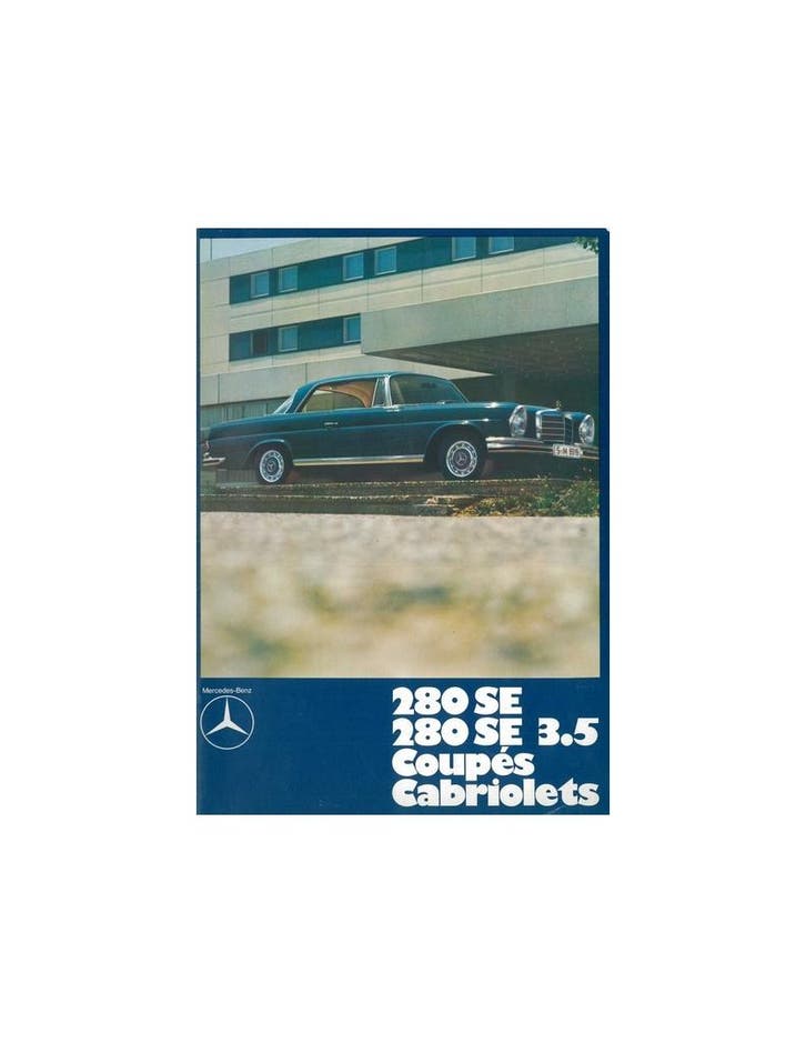 1971 MERCEDES BENZ 280 SE COUPE CABRIOLET BROCHURE DUITS, Livres, Autos | Brochures & Magazines