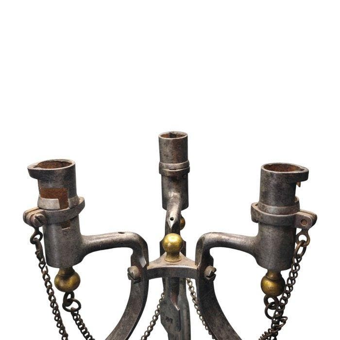 French Art Nouveau - Non-electrified - Lustre - étain,, Antiquités & Art, Antiquités | Autres Antiquités