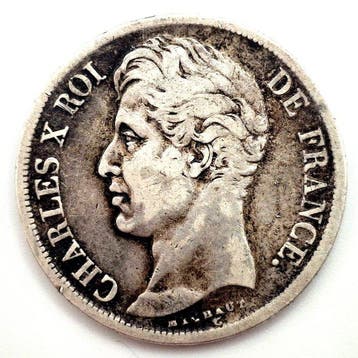 Frankrijk. Charles X. 2 Francs 1829-I, Limoges (Zonder