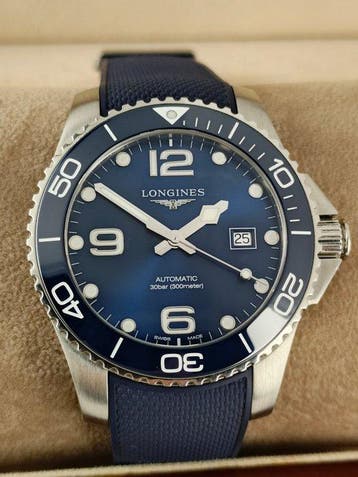 Longines - HydroConquest Blue Dial - L3.782.4 - Heren -, Handtassen en Accessoires